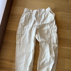 White cargo pants